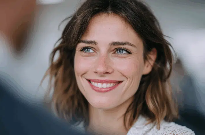 World Smile Day - a lady smiling widely into the camera