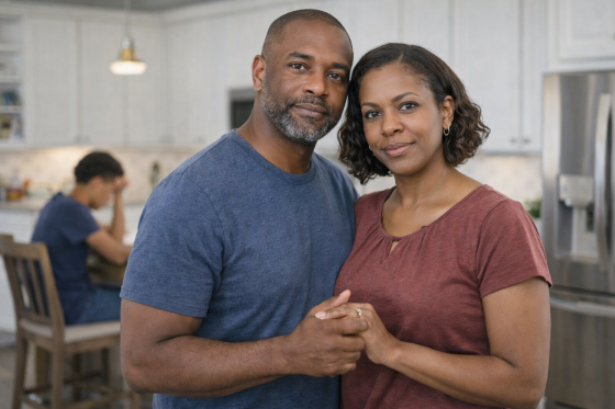 Protecting your marriage - a loving couple in the kitchen