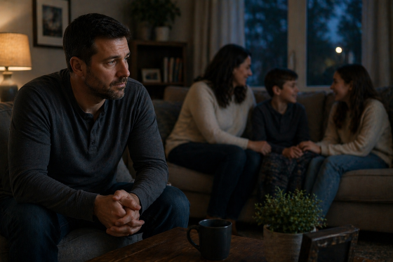 The Father Factor - Stepdad reflecting alone, feeling emotionally distant