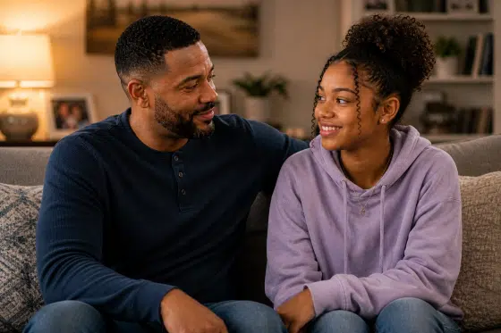 How to Connect With A Teen Stepdaughter - Hopeful connection between stepdad and teen stepdaughter after building trust