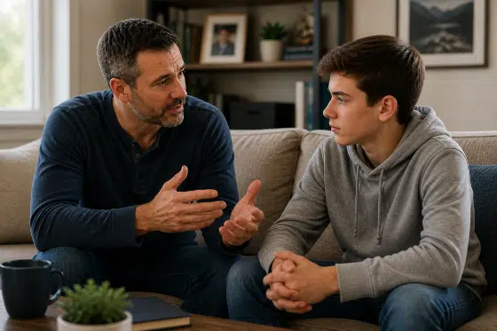 Stepson won't listen - Stepson and stepdad having a meaningful conversation