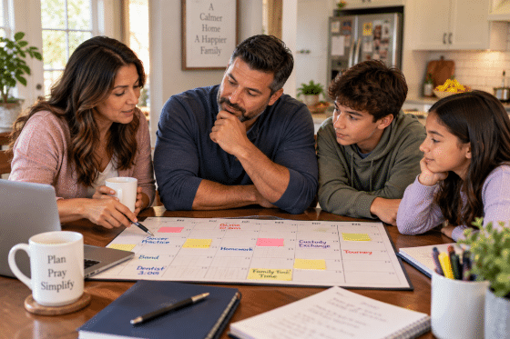 Overscheduled blended family - Family Calendar Planning Together