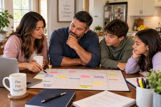 Overscheduled blended family - Family Calendar Planning Together